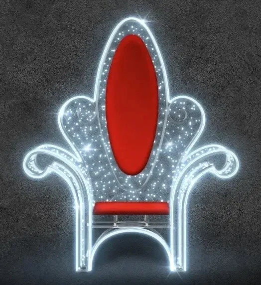 Tron świetlny 3D LED, 120 × 160 × 50 cm, lodowa biel z lampą błyskową, 36 V