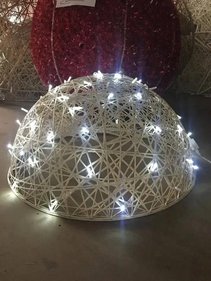 Półkula świetlna 3D LED biała, średnica 100 cm, ciepła biel, 230 V, 24,5 W, 8 kg, 1 część - składana 3DBF100W