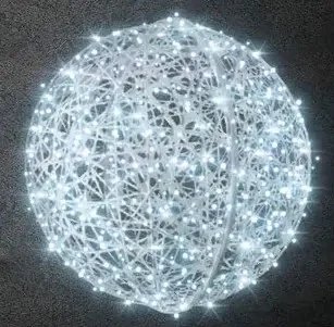 Easy Fix 3D LED kula świetlna włókno szklane Ø 100 cm biały, czerwony LED, 230 V