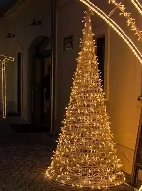 Drzewko FB, stożek 250 cm, ciepła biel z lampą błyskową, 24 V, 30 W,
