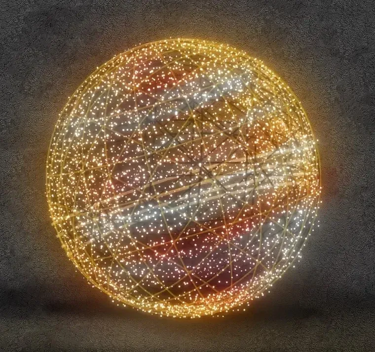 Planeta świetlna LED, średnica 300 cm, Twinkly, 5 części