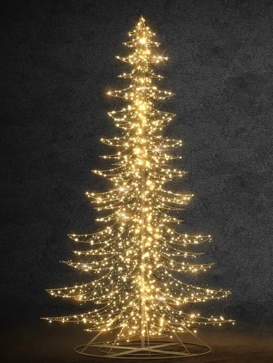 Lampka choinkowa LED Eco Fix 2D, 400 cm, zimna biel z lampą błyskową, aluminium