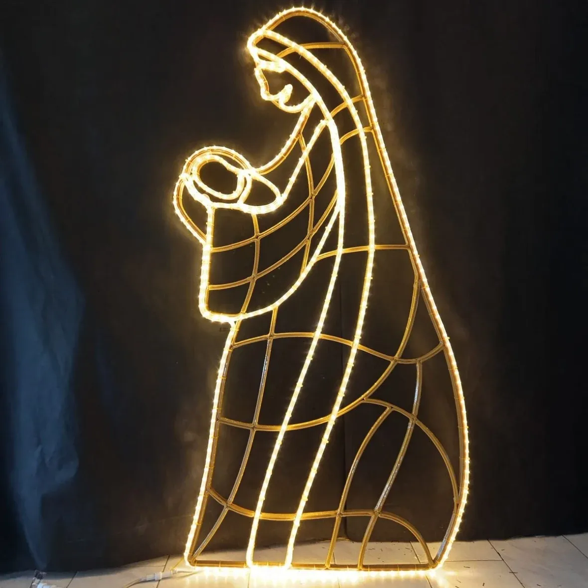 Dekoracja świetlna Eco Fix 2D LED, Marie, 108 × 202 × 4 cm, ciepła biel, wisząca, druk 3D