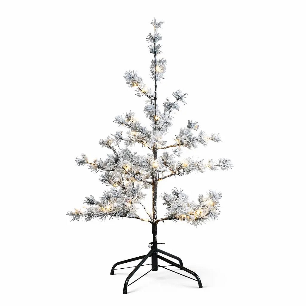 Drzewko LED Alfi 90 cm, śnieżne