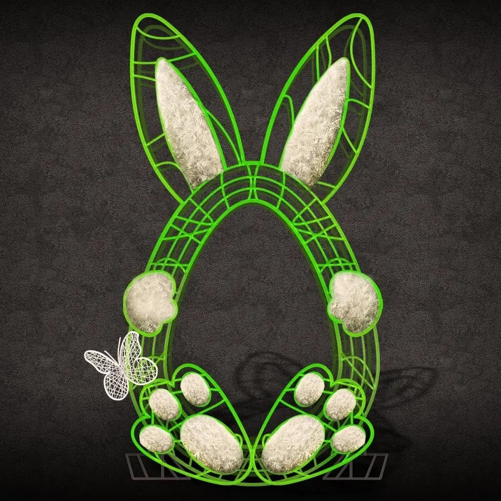 Easter Bunny 3D photo point, 170 × 300 cm, nienaświetlone