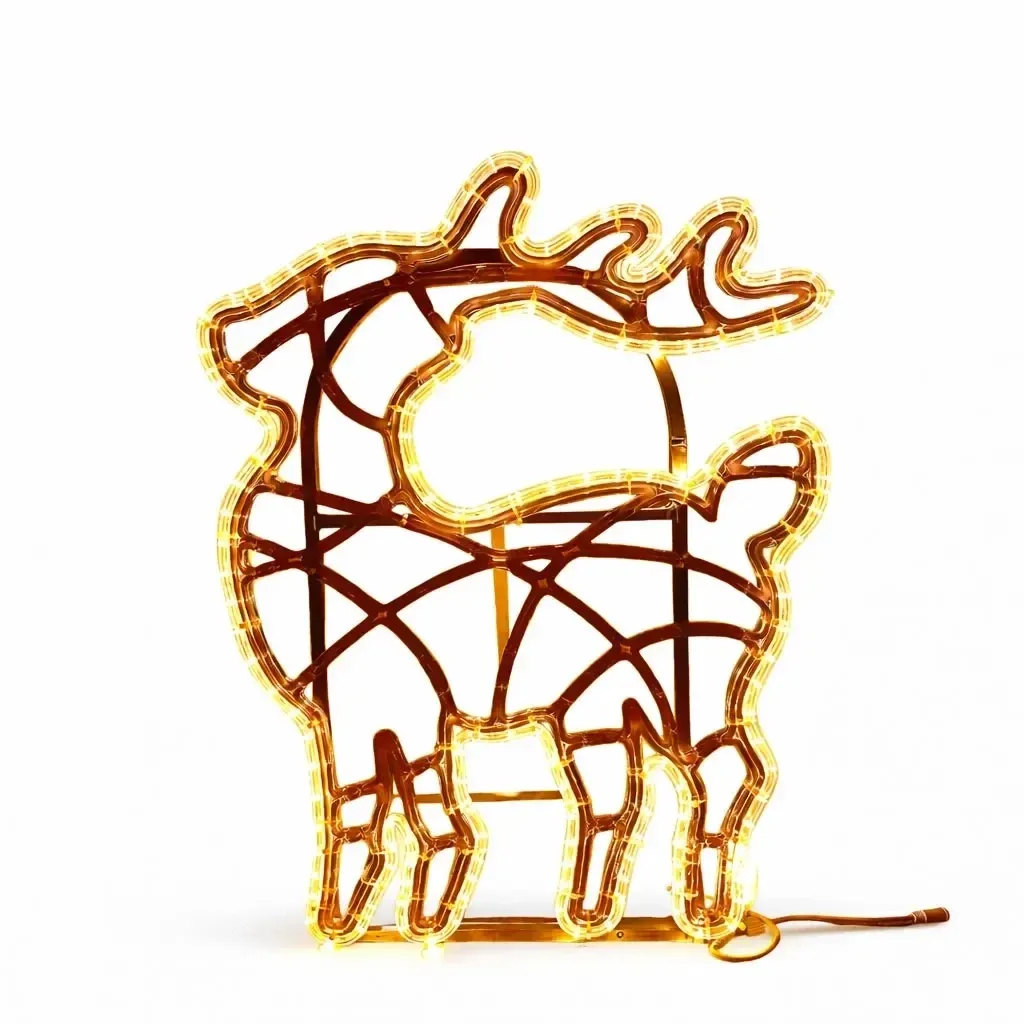 Easy Fix 2D LED light deer, wiszący, 47 × 64 × 2 cm, ciepły biały, druk 3D, DZX0093WS1
