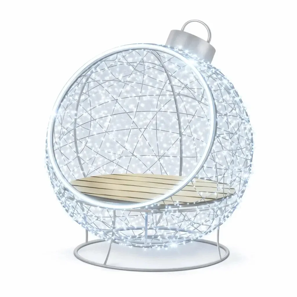 Ozdoba 3D LED na krzesło 130 cm, lodowa biel, 36 V, 30,5 W, 33 kg, Eco Fix