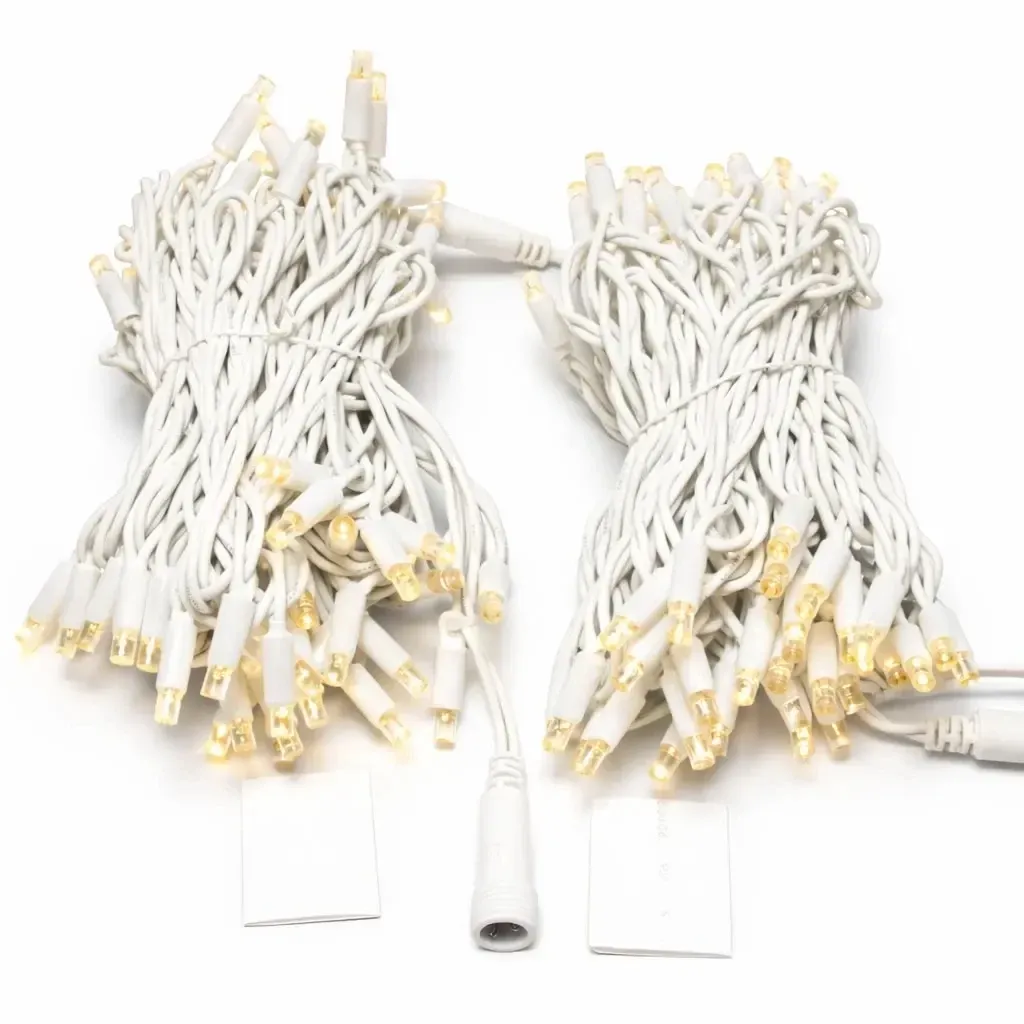Łańcuch świetlny Easy Fix LED, 20 m, do użytku na zewnątrz, ciepła biel, 120 diod, biały kabel, IP67