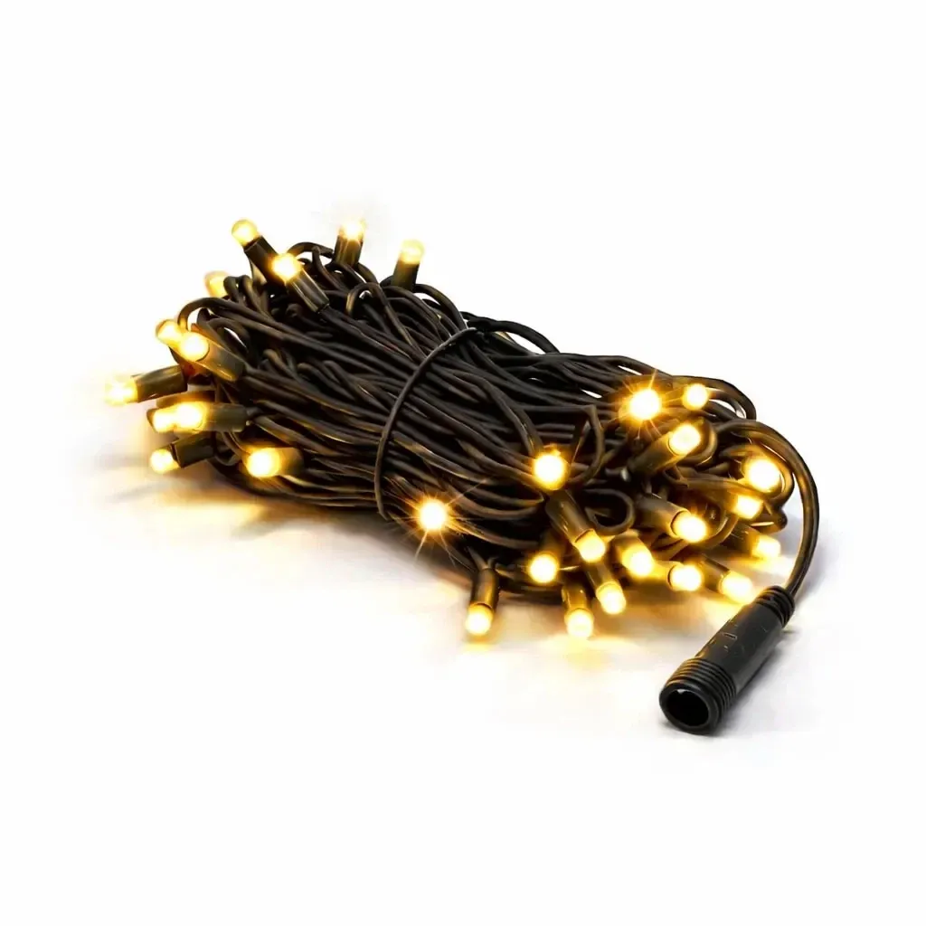 Łańcuch świetlny Easy Fix LED, konturowy, 5 m, do użytku na zewnątrz, ciepła biel z trybem FLASH, 60 diod, czarny kabel, IP67