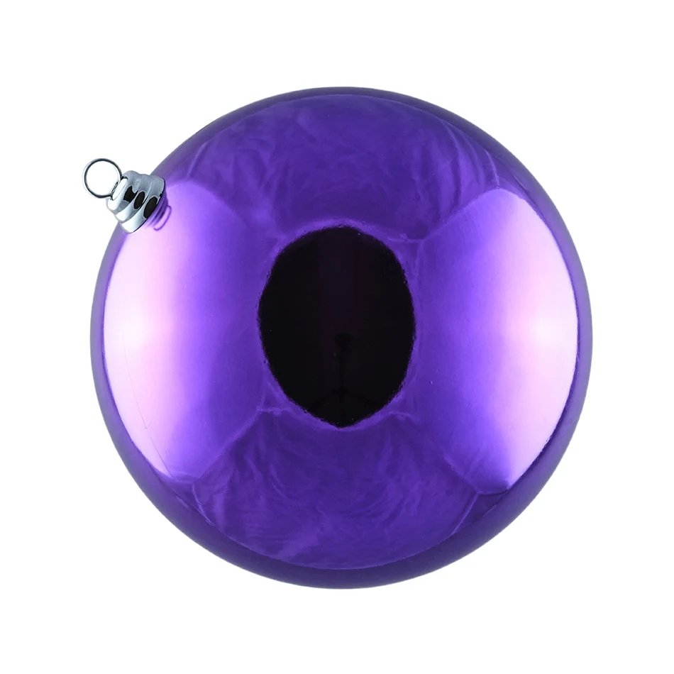 Plastikowa kula, średnica 30 cm, fioletowa, błyszcząca