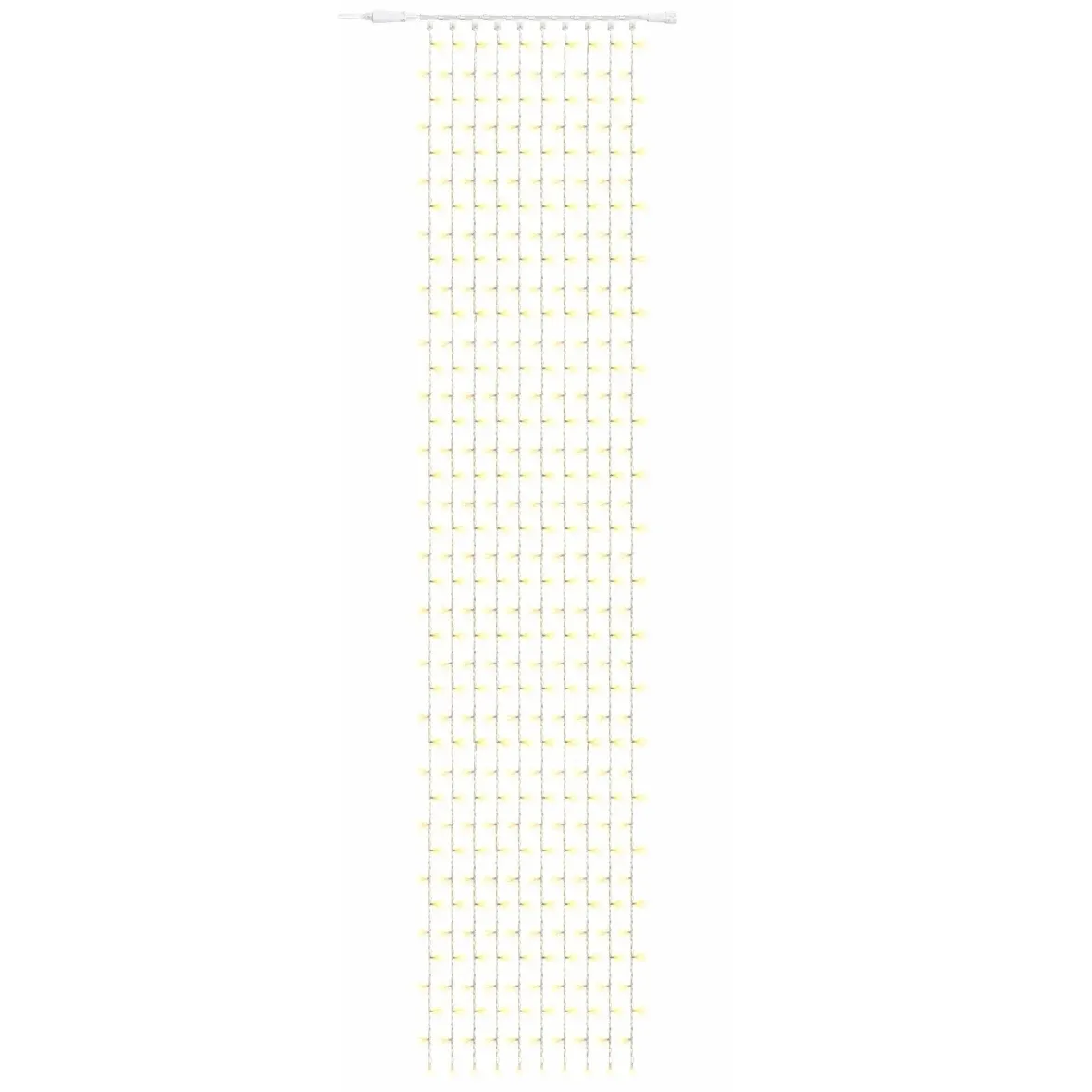 Easy Fix – zewnętrzna girlanda świetlna LED, 100 × 500 cm, ciepła biel z efektem FLASH, 500 diod, biały kabel IP67, przedłużacz