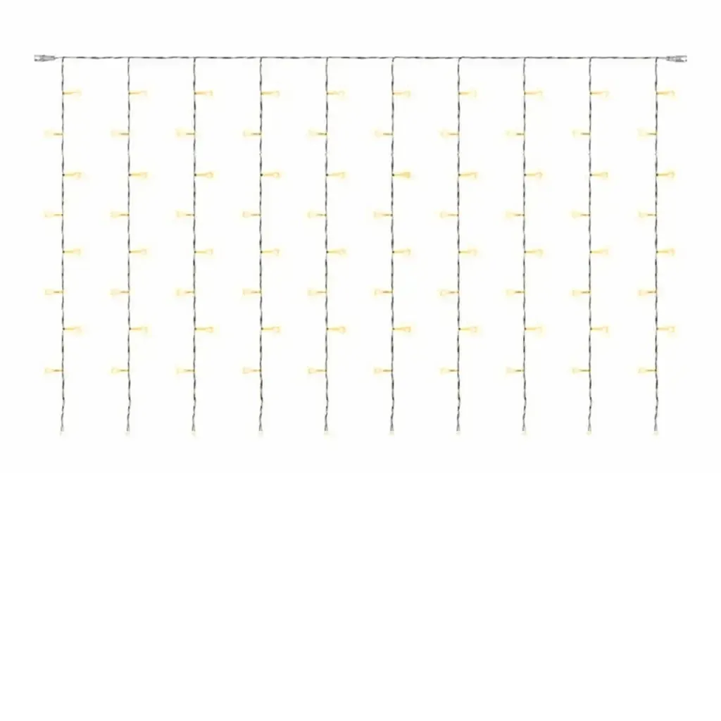 Hobby Line – lampka LED do okna, 200 × 100 cm, ciepła biel, 100 diod, przezroczysty kabel, IP20 do wnętrz, przedłużacz