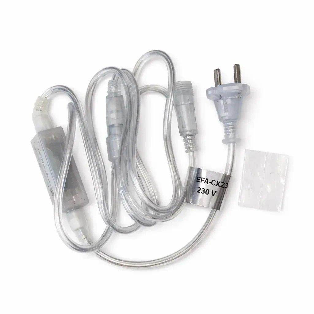 Kabel źródłowy Easy Fix z oddzielnym mostkiem AC/DC, przezroczysty kabel wewnętrzny IP20, 230 V