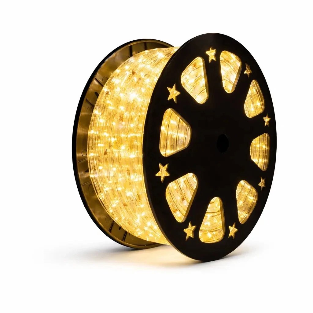 Easy Fix – zewnętrzna wąż świetlny LED, 50 m, ciepła biel, 1500 diod, przezroczysty, IP44, szpula