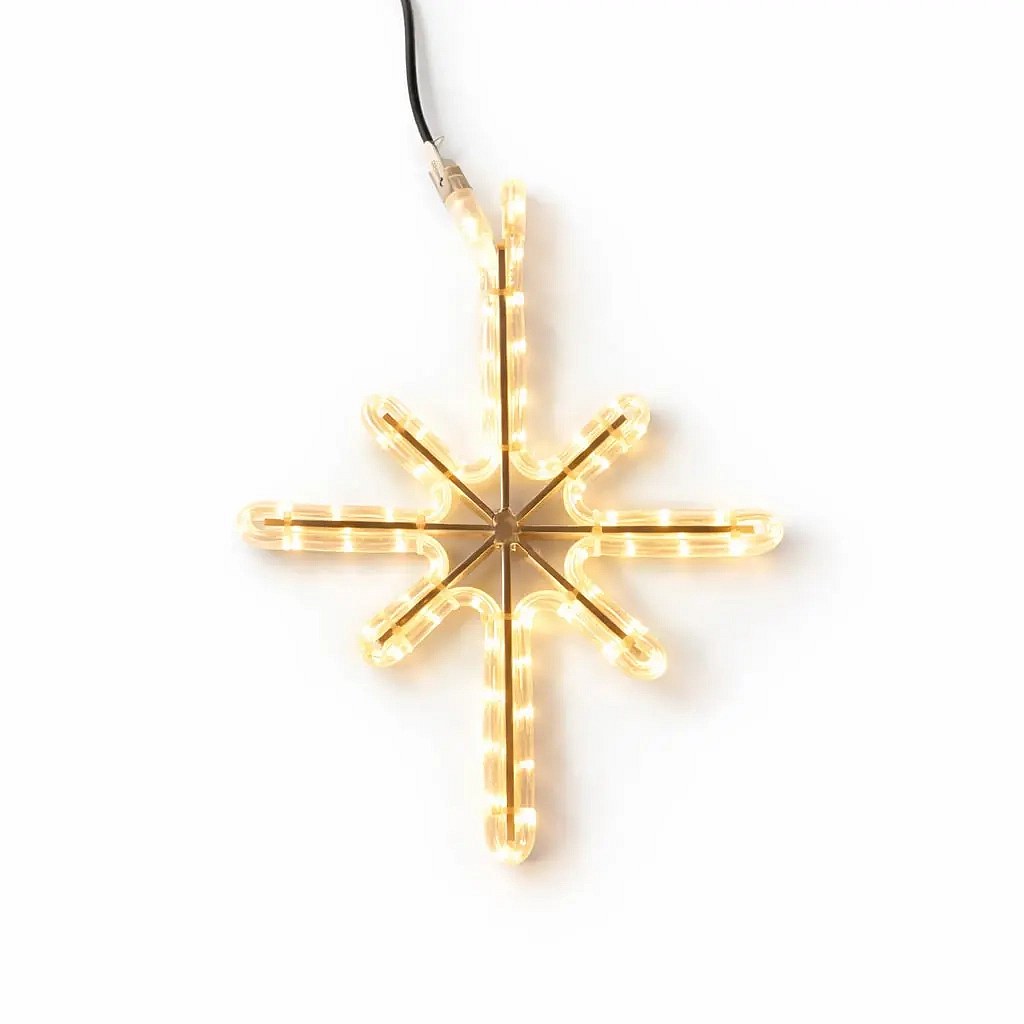 Easy Fix 2D LED star light Polaris I., 34 × 42 cm, ciepła biel, wisząca, aluminium