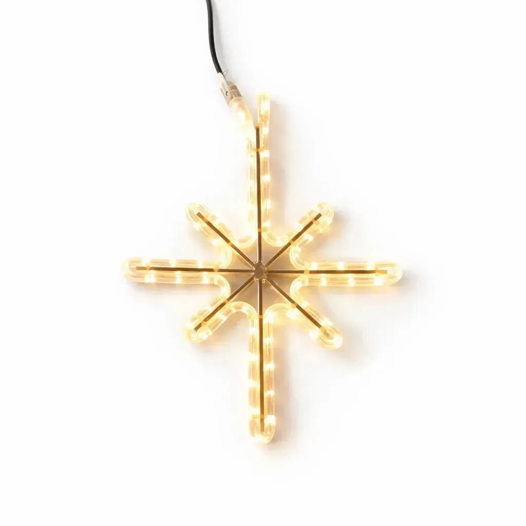 Easy Fix 2D LED gwiazda na choinkę Polaris I., 14 × 25 cm, ciepła biel, wisząca, IP67, aluminium