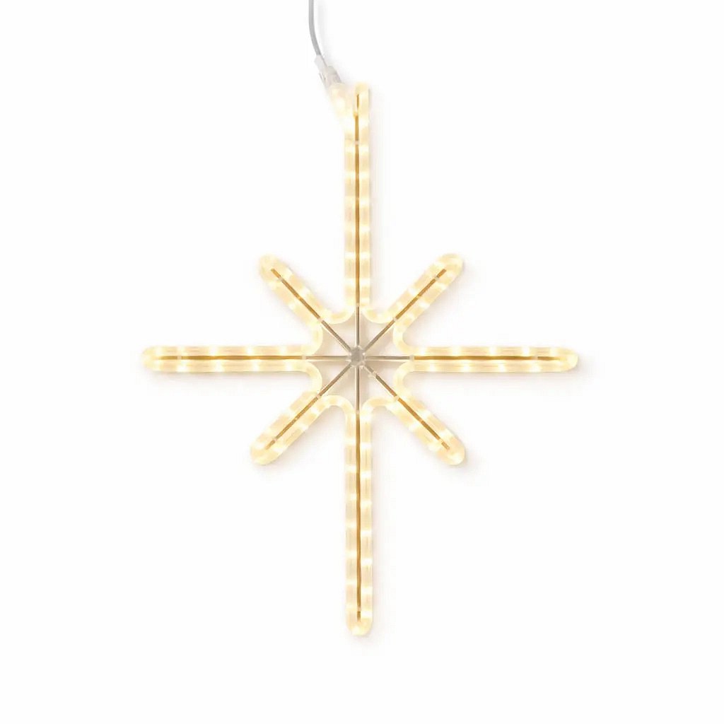 Easy Fix 2D LED star light Polaris I., 47 × 55 cm, ciepła biel, wisząca, aluminium
