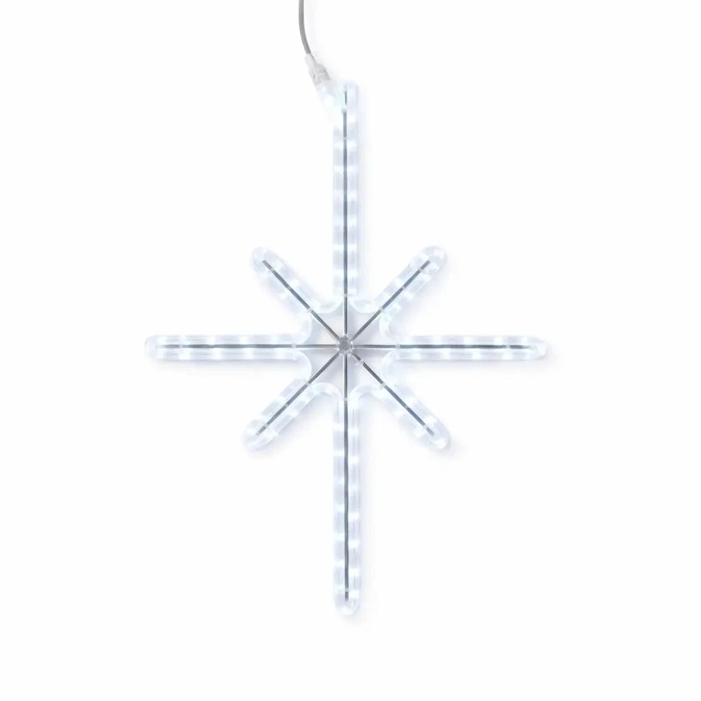 Easy Fix 2D LED star light Polaris I., 49 × 55 cm, lodowa biel, wisząca, aluminium