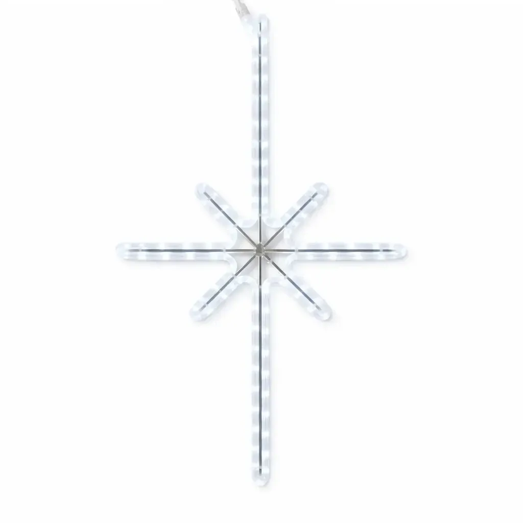 Easy Fix 2D LED star light Polaris I., 53 × 90 cm, wisząca, lodowa biel, aluminium
