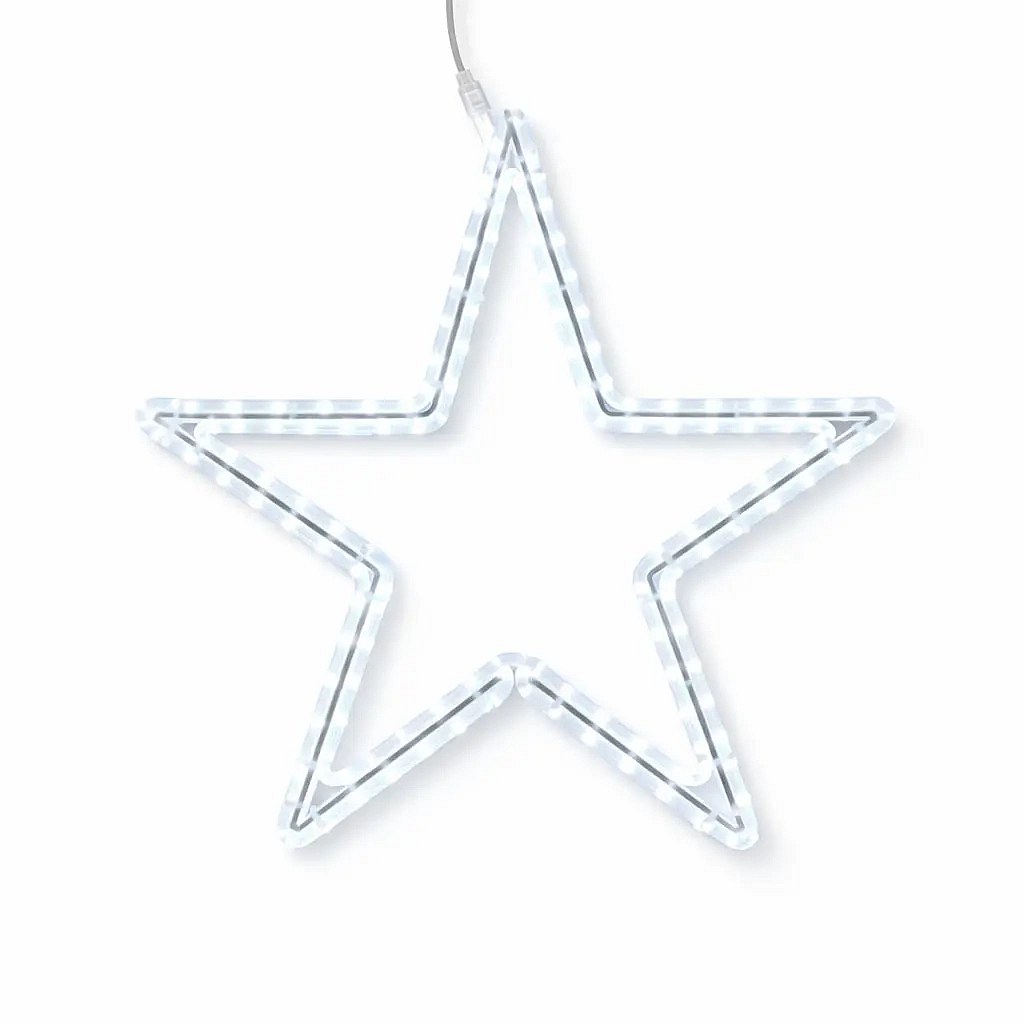 Easy Fix 2D LED star light VI., Ø 60 cm, lodowa biel, wisząca, aluminium