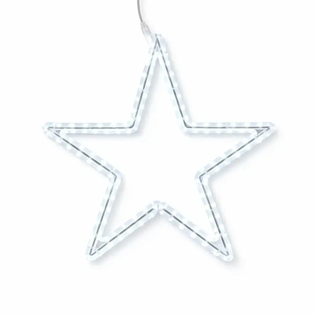 Easy Fix 2D LED star light VI., Ø 60 cm, lodowa biel, wisząca, aluminium