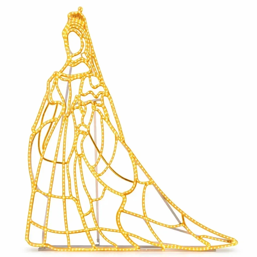 Eco Fix 2D LED light decor queen 221 × 225 × 60 cm ciepła biel, stojąca, druk 3D