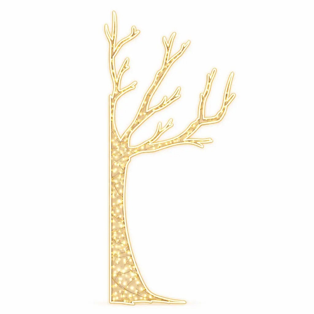 Eco Fix 2D LED tree light right, 120 × 245 cm, ciepła biel, wisząca, druk 3D