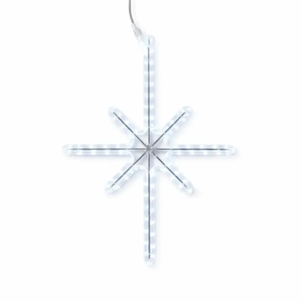 Easy Fix 2D LED star light Polaris I. do oświetlenia publicznego, 53 × 90 cm, biały jak lód, aluminium