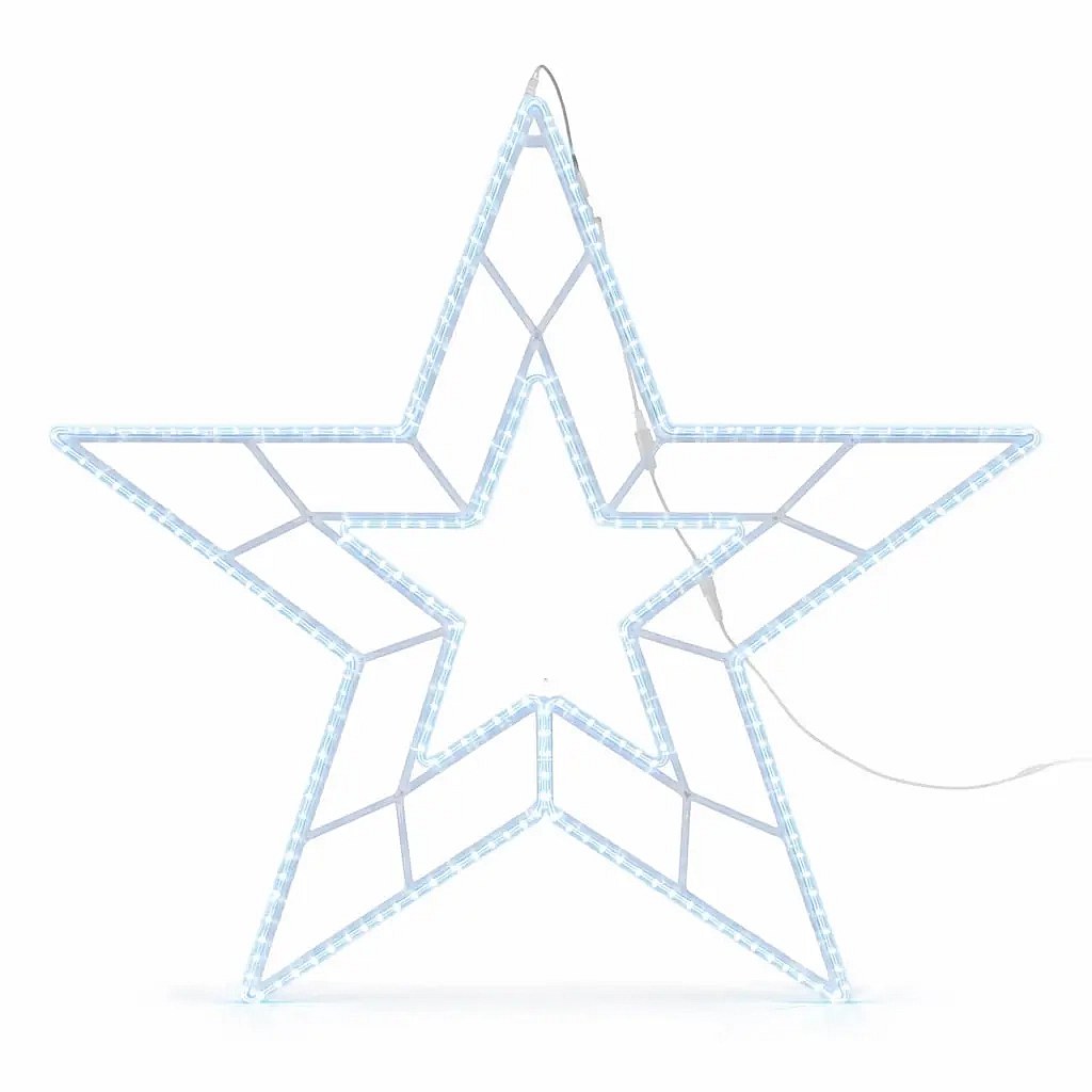 Easy Fix 2D LED star light VII, 85 × 87 × 3 cm, lodowa biel, wisząca, druk 3D