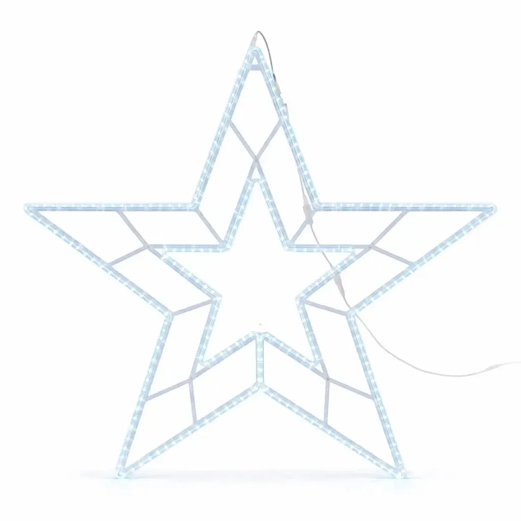 Easy Fix 2D LED star light VII, Ø 150 cm, lodowa biel, wisząca, aluminium