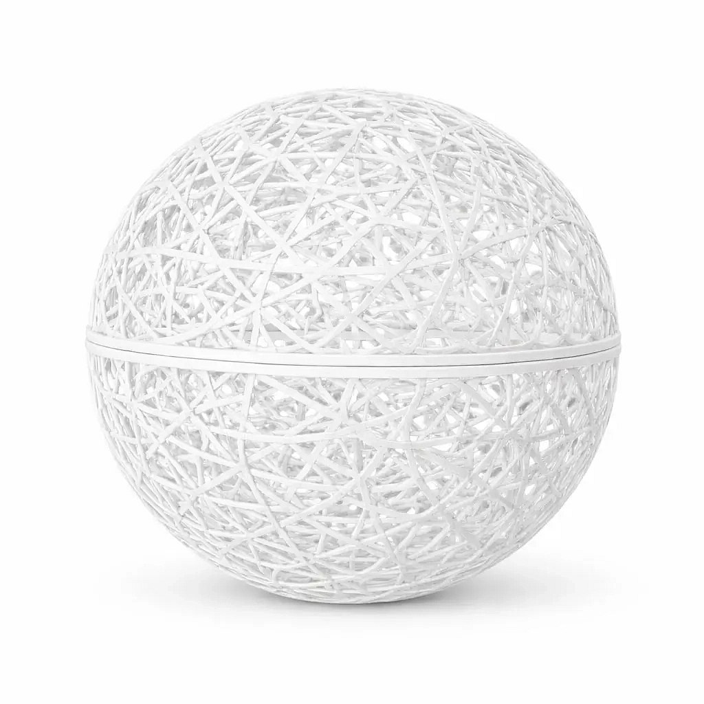 Kula 3D z włókna szklanego, średnica 25 cm, biała, niepodświetlana
