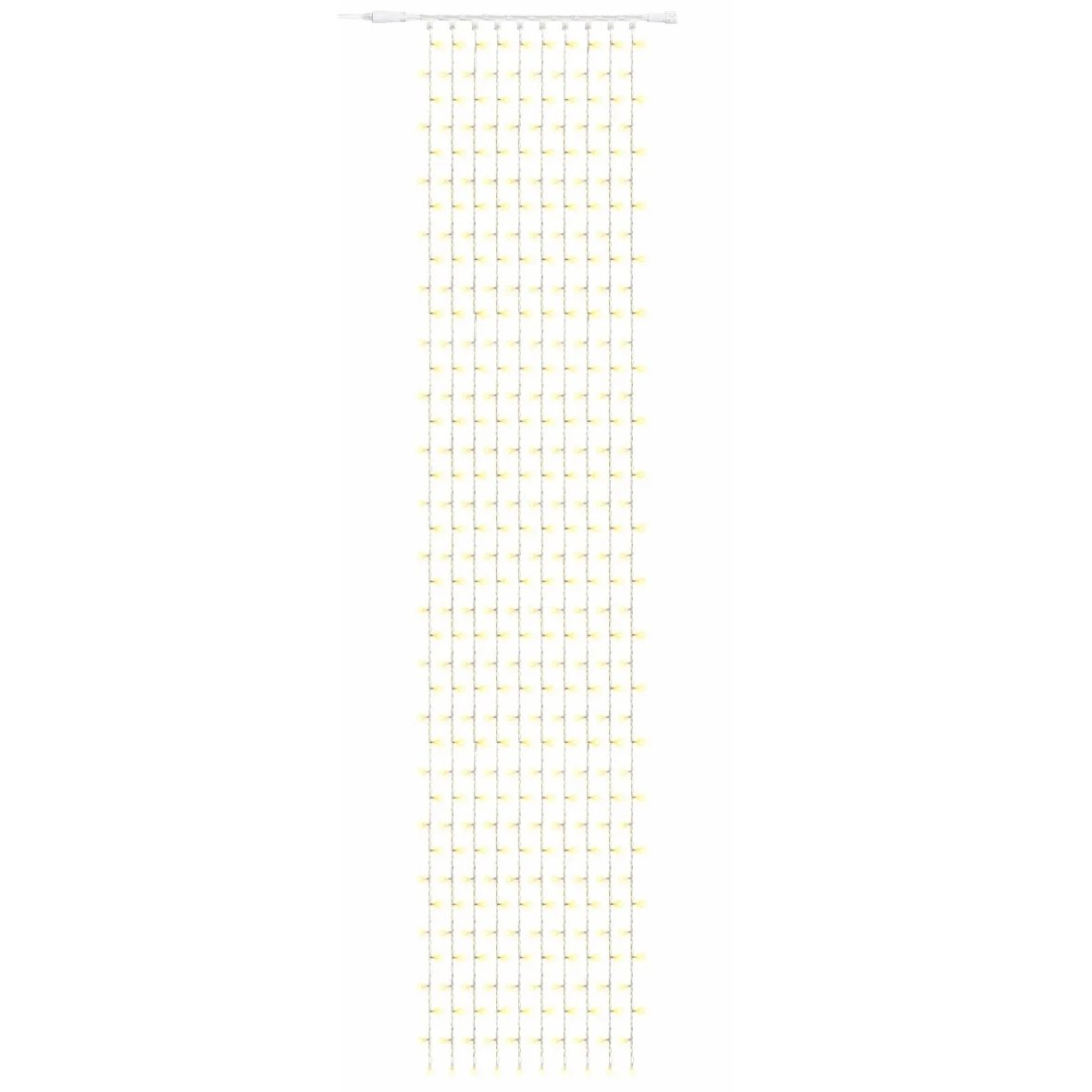 Easy Fix – zewnętrzna girlanda świetlna LED, 100 × 500 cm, ciepła biel, 500 diod, biały kabel, IP67, przedłużacz