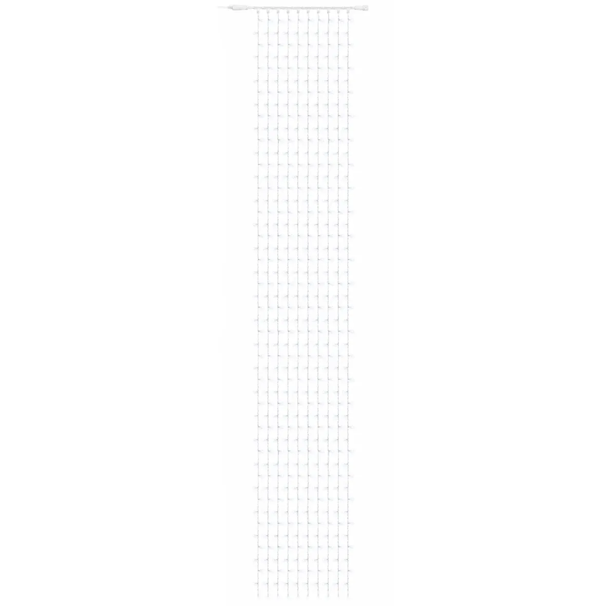 Easy Fix – zewnętrzna girlanda świetlna LED, 100 × 700 cm, kolor lodowobiały, 600 diod, biały kabel, IP67, przedłużacz