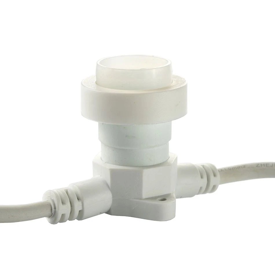 Easy Fix – oprawka do żarówek z gwintem E27, 0,3 m, 1 oprawka, IP67, kolor biały