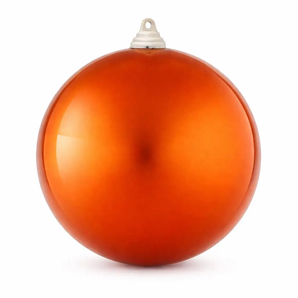 Duża kula świąteczna 30 cm, miedziana, błyszcząca, UV