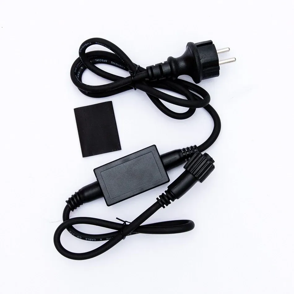 Kabel zasilający Easy Fix Outdoor z nierozłącznym kablem AC/DC 480 W, 150 cm, czarny, IP67