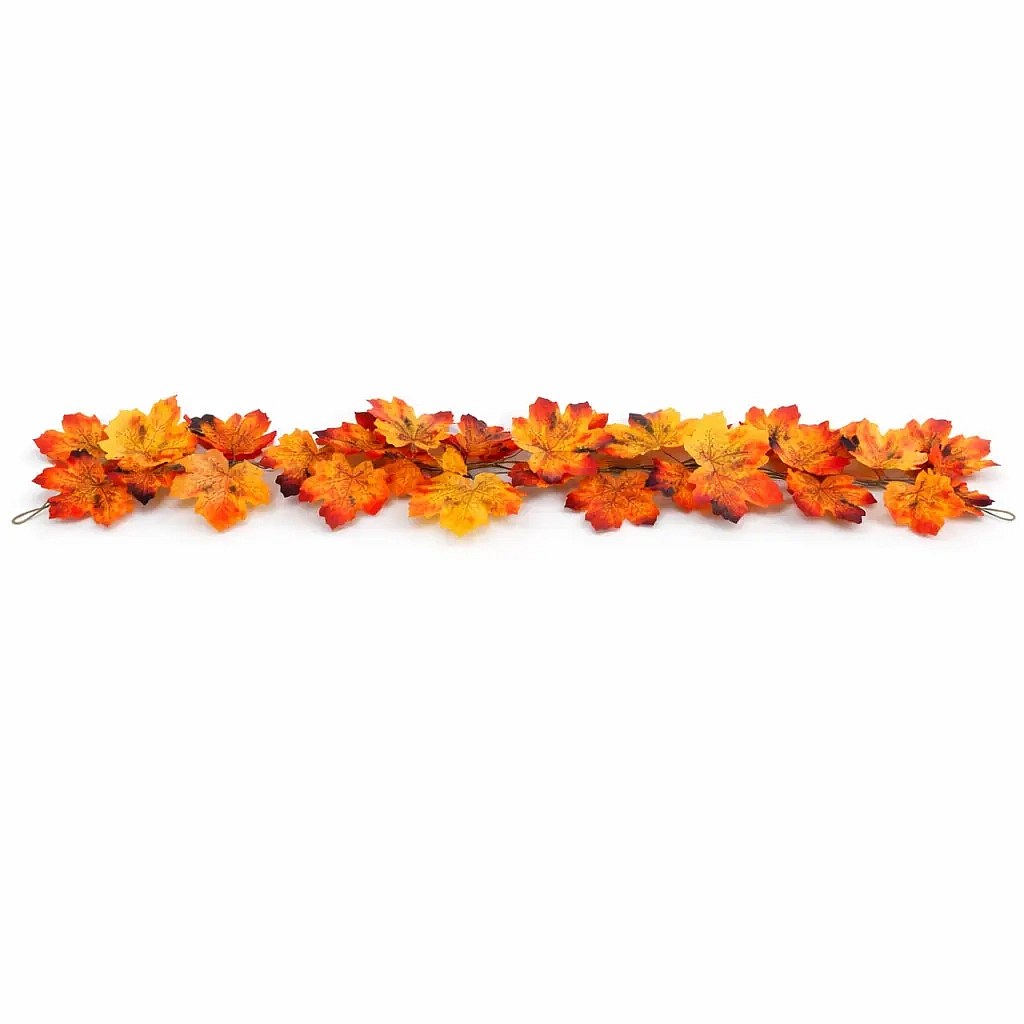 Sztuczna jesienna girlanda z liści 3D 200 cm, tworzywo sztuczne IP 44
