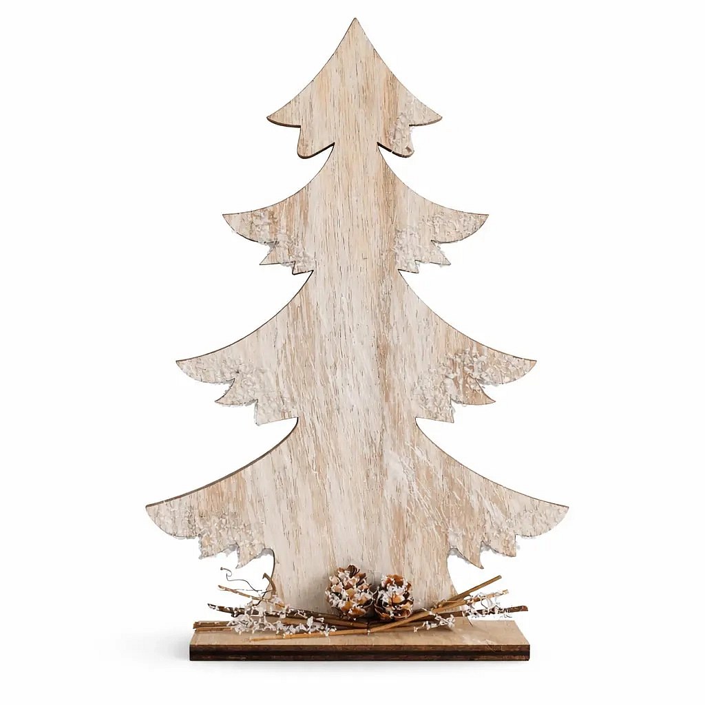 Drewniana dekoracja stołu drzewo 13,5 × 4 × 30 cm, stojąca