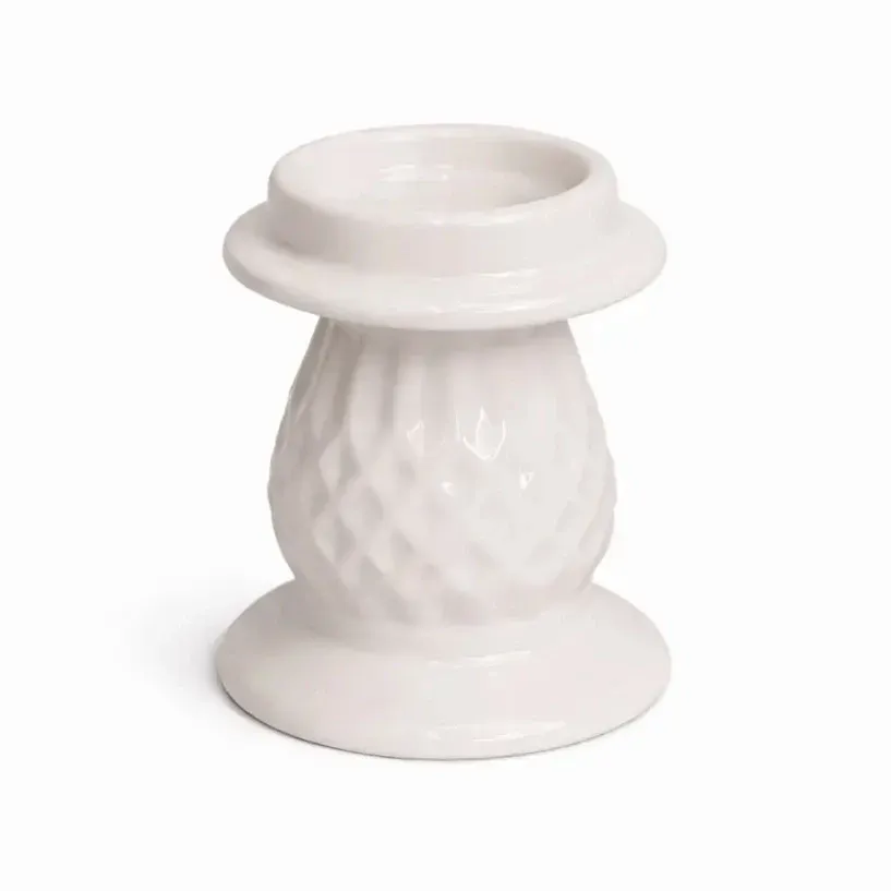 Ceramiczny świecznik bożonarodzeniowy na stół, 7 × 7 × 6,5 cm