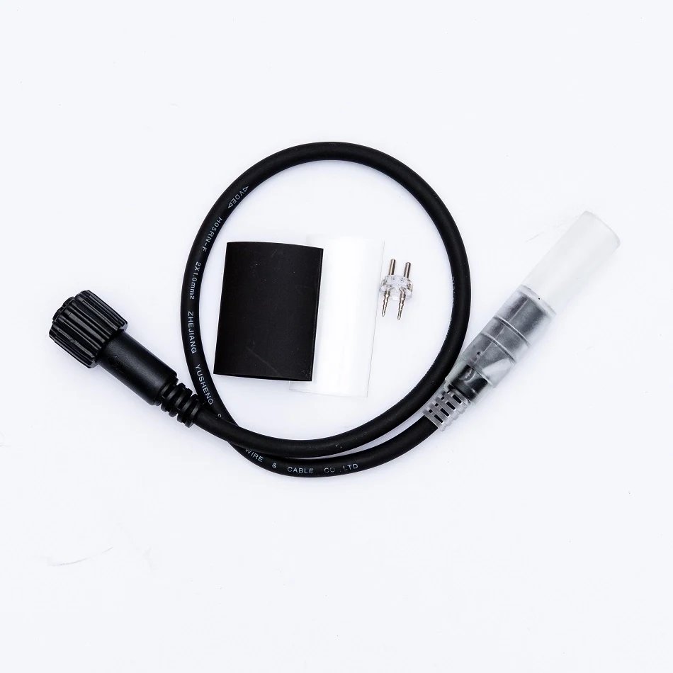 Złącze między wężem LED a uchwytem Easy Fix 0,5 m, czarne, żeńskie, IP44