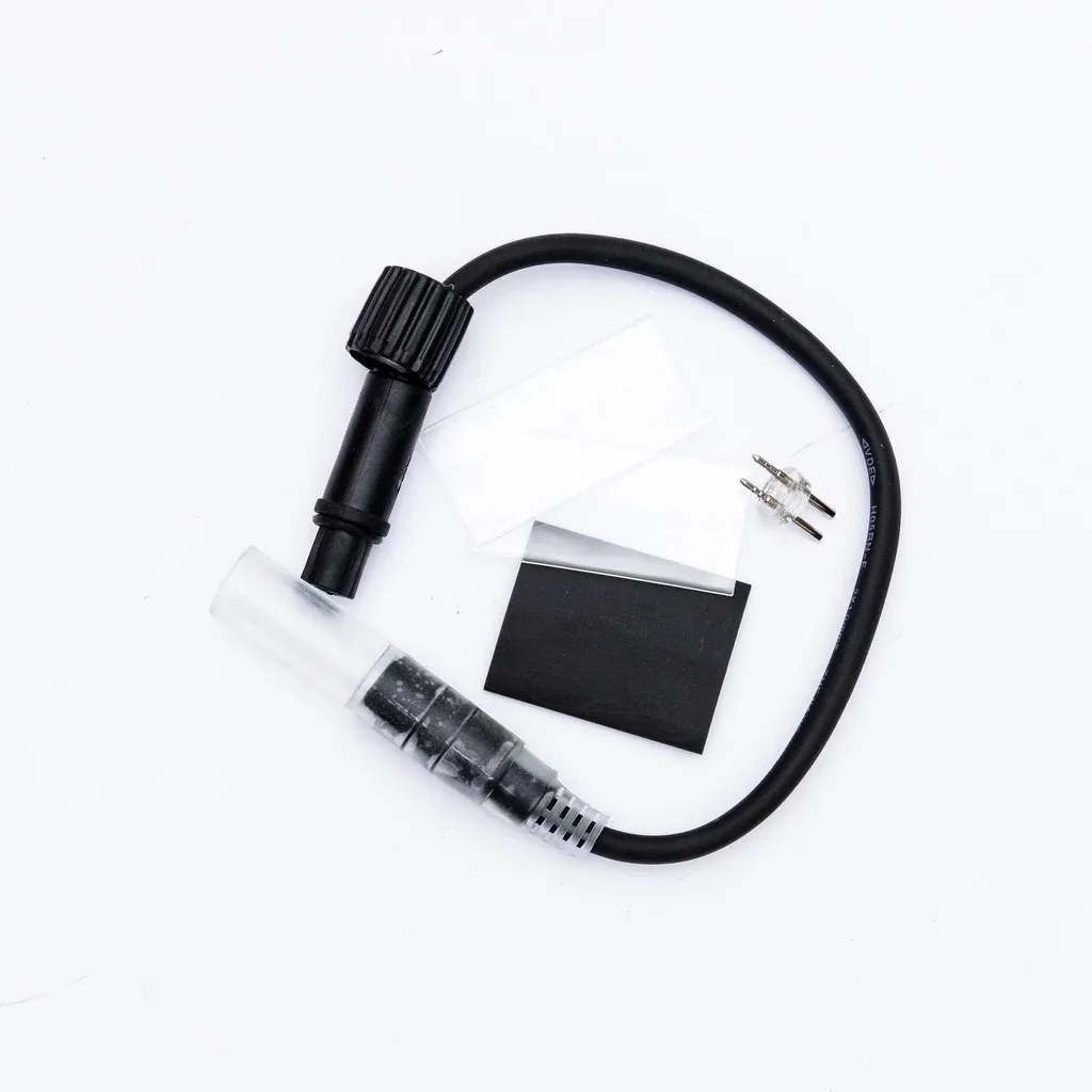 Złącze między wężem LED a uchwytem Easy Fix 0,25 m, czarne, żeńskie IP44