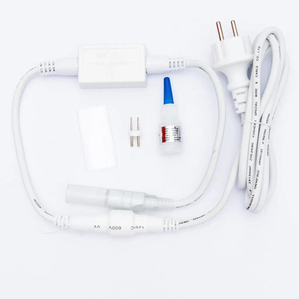 Zestaw startowy Easy Fix AC/DC do węży świetlnych, biały, IP44, 480 W