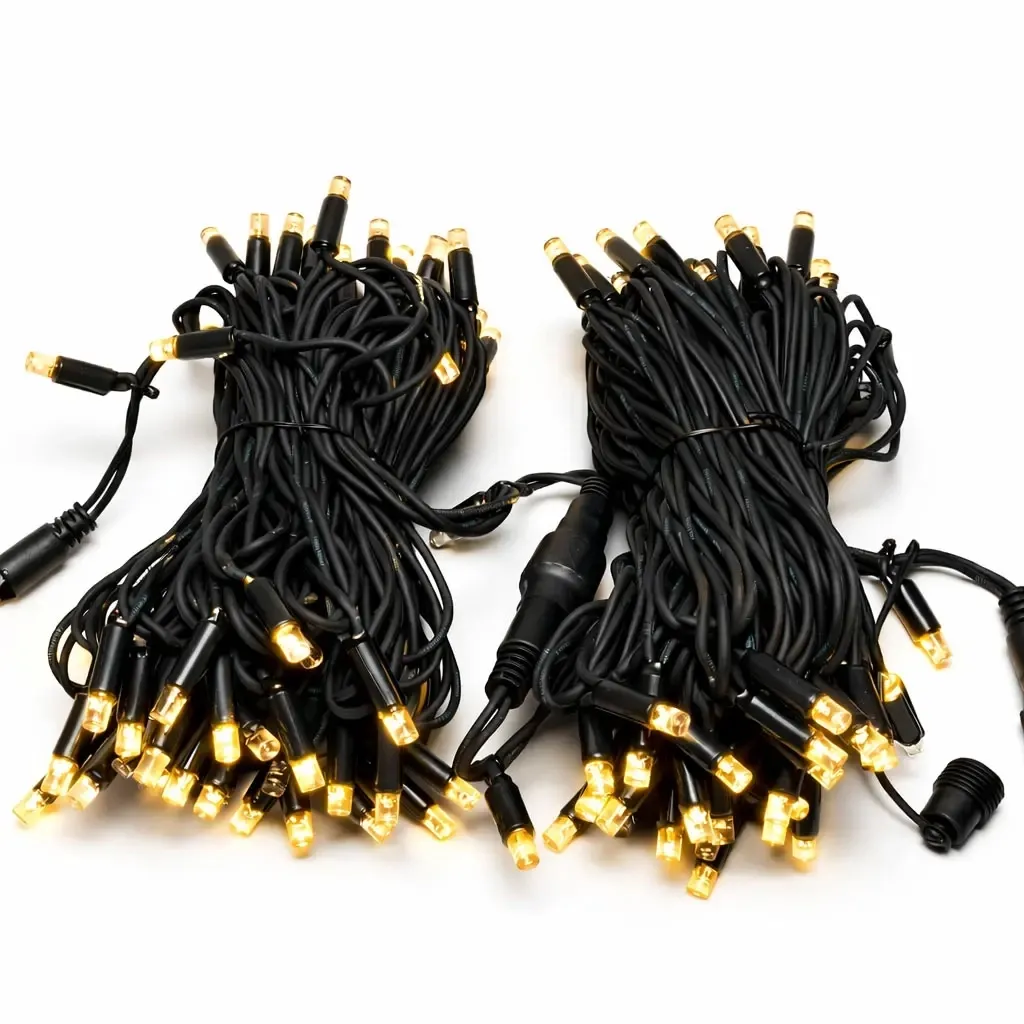 Łańcuch świetlny LED Easy Fix, 20 m, do użytku na zewnątrz, ciepła biel, 120 diod, czarny kabel, IP67