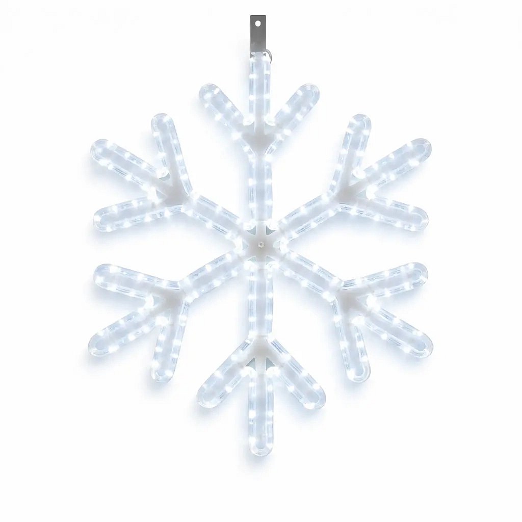Easy Fix 2D LED light flake V. Ø 67 cm, lodowa biel, wisząca, druk 3D