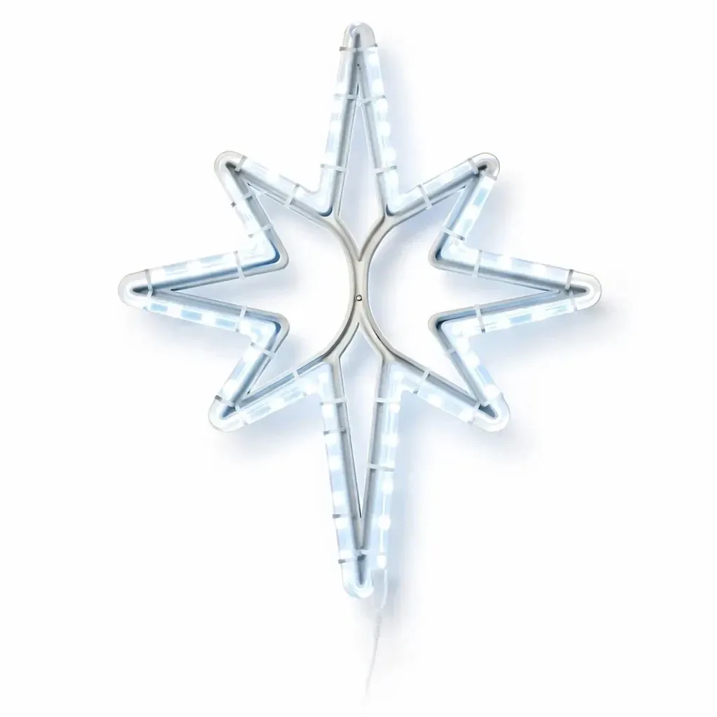Easy Fix 2D LED star light X., 43 × 56 cm, lodowobiały, wiszący, drukowany 3D, biały