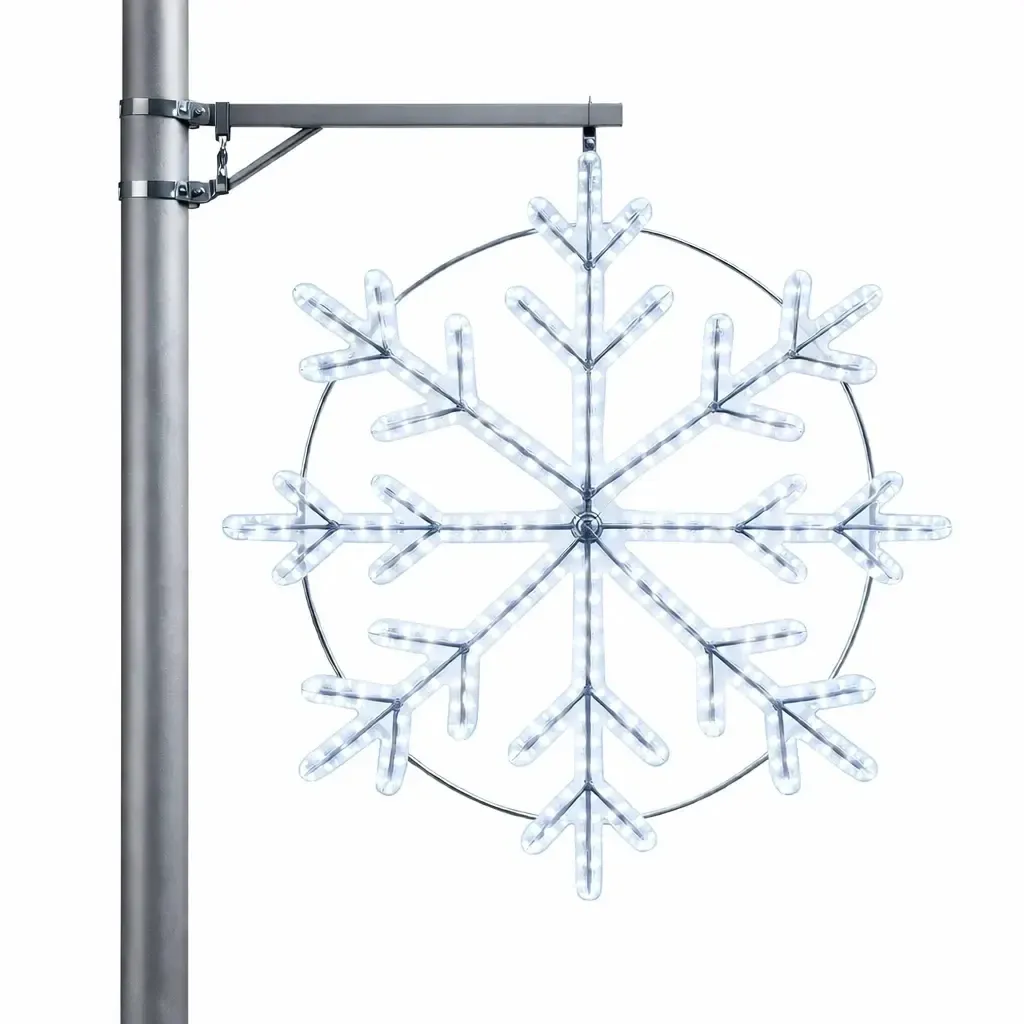 Easy Fix 2D LED light flake XVII, Ø 100 cm, lodowa biel, zestaw oświetlenia publicznego, aluminium