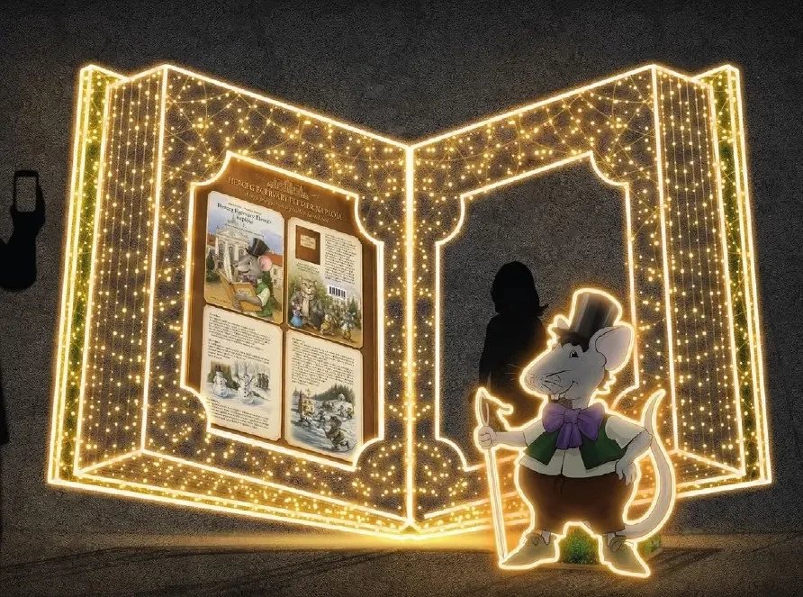 Ramka oświetleniowa Eco Fix 2D LED, książka, 400 × 230 cm, ciepła biel, stojąca, druk 3D, aluminium