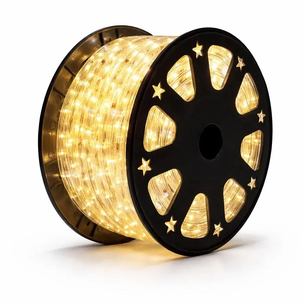 Easy Fix – zewnętrzny wąż świetlny LED 50 m, ciepła biel, 36 V, 1500 diod LED, przezroczysty, IP44, szpula