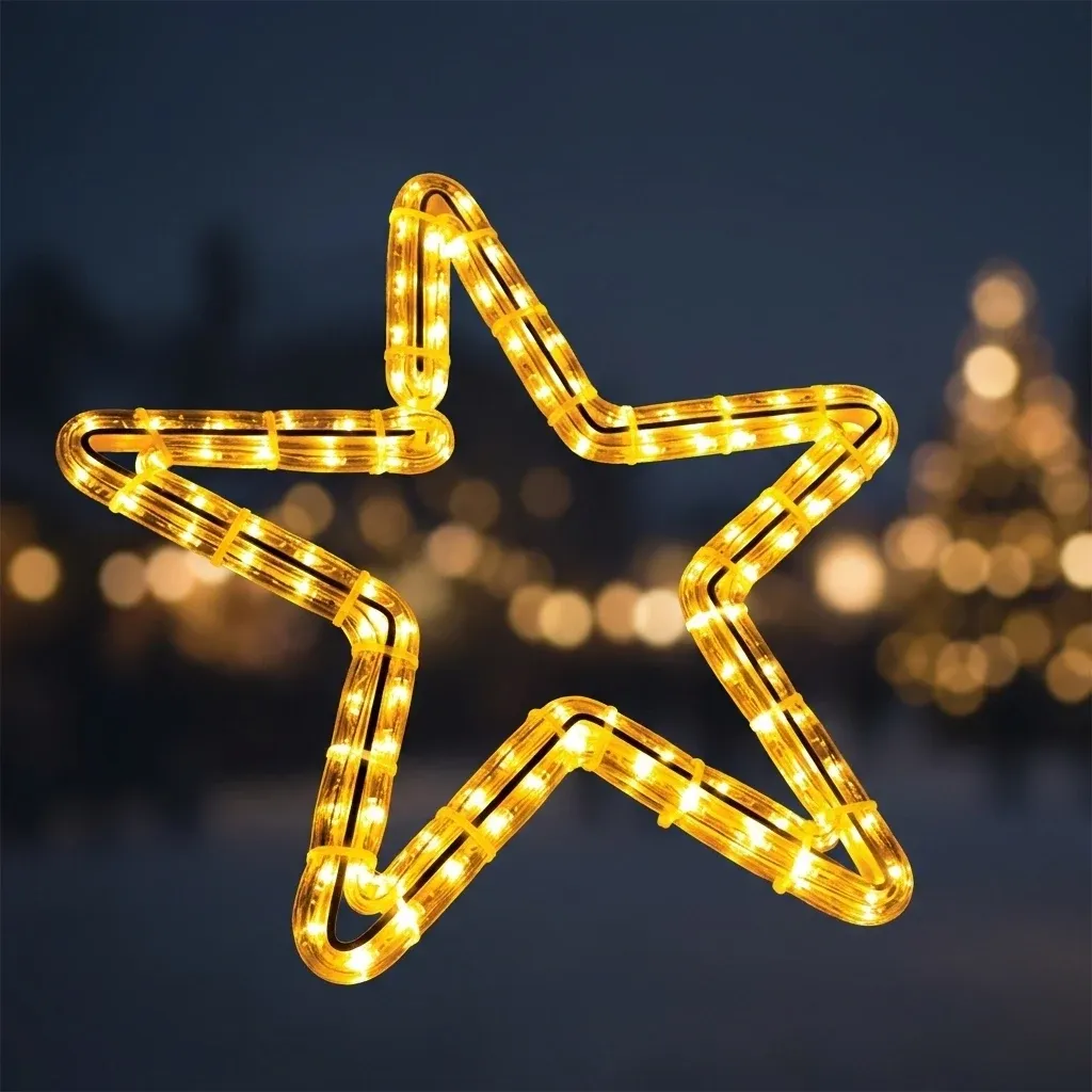 Easy Fix 2D LED star light, ciepła biel, wisząca, Ø 70 cm, aluminium