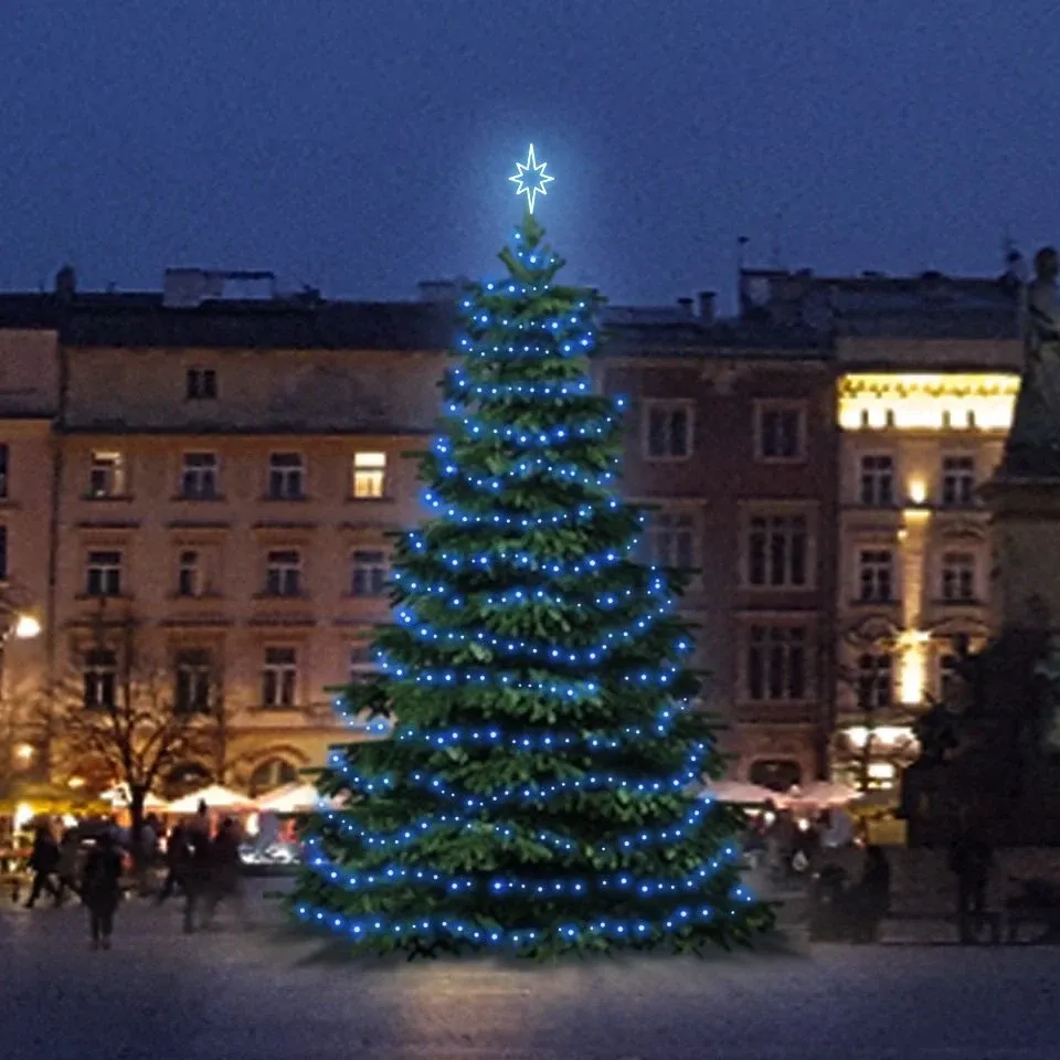 Zestaw oświetlenia LED dla drzew o wysokości 9-11 m, niebieski